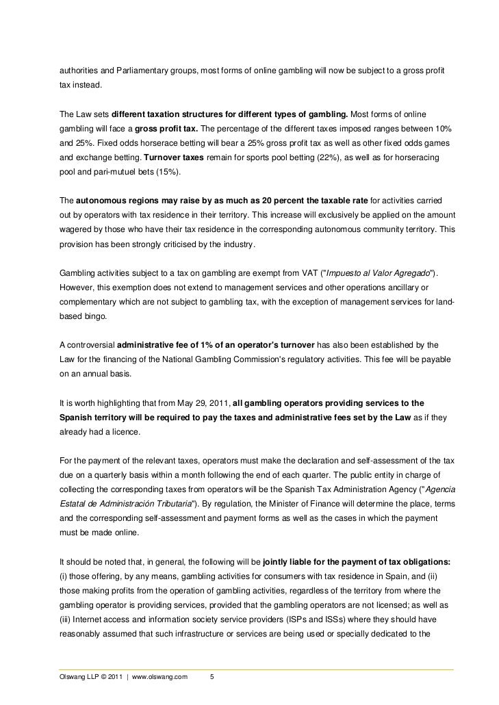 New gambling law in spain il casino